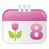 8th of March calendar icon