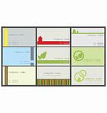 Collection  of vertical business card