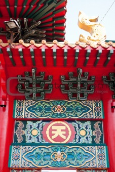 Chinese temple gate pattern.
