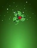 St. Patrick's Day Three Leafed Clover and ladybug Background