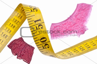 Male Female Diet Health Concept Measuring Tape