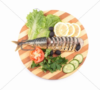 sliced herring with vegetables