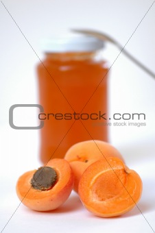 Apricot Jam In Glass