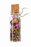 dried flowers in a flask