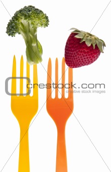 Broccoli and Strawberry on  Vibrant Fork