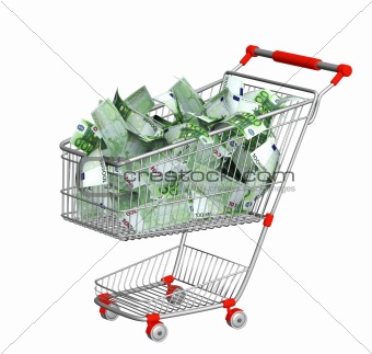 Shopping cart and euro