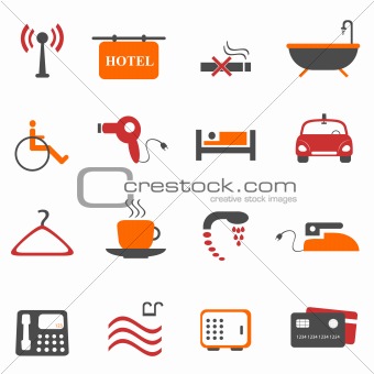 Hotel or accommodation icons