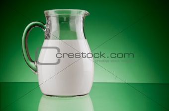 glass jug  with milk