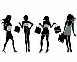 Shopping Women Silhouettes