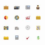 Icon set of business symbols