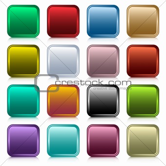 Web buttons square set