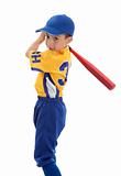 Boy swinging a baseball bat