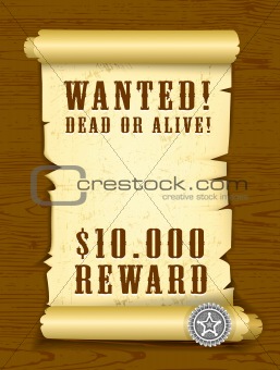 Poster Wanted dead or alive
