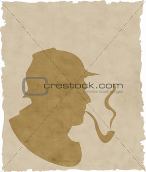 the vector silhouette pipe smoker