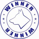 Vector sketch of stamp for certificate of canine club