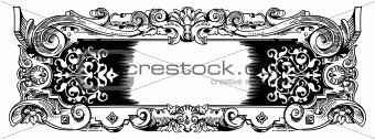 Woodblock style vintage frame