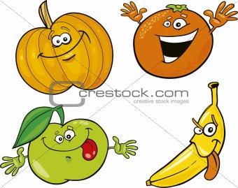 cartoon fruits