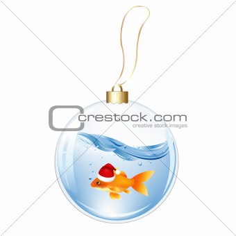New Years Sphere With Goldfish