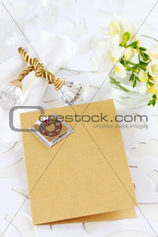 Invitation card  or menu for wedding