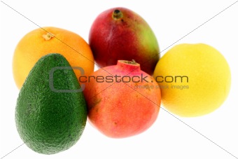 Mix of tropical fruit and vegetable