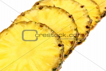 Juicy slices of pineapple