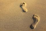 footsteps in sandy