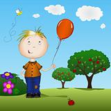 Child holding a balloon