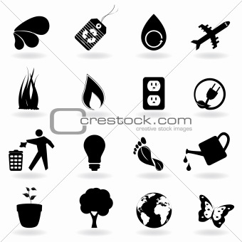 Black eco icons