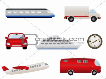 Transportation related icons