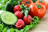 Organic mix of fresh vegetables