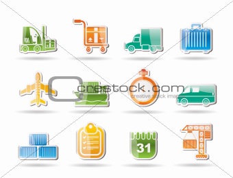 logistics, shipping and transportation objects