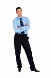 businessman with arms folded