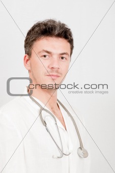 male doctor with medical stethoscope