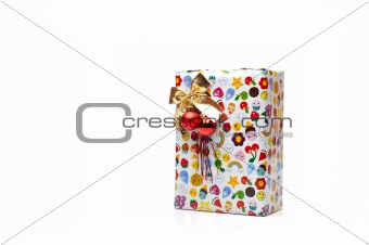 beautiful presents boxes. isolated on white background