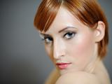 Portrait of pretty woman with pure healthy skin and make-up