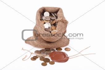 Sack with coins
