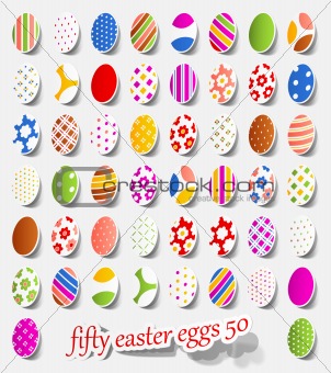 fifty easter eggs