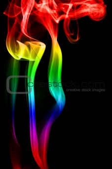 multicolored smoke