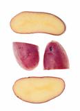 Baby Red Potato Slices Background