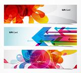 Set of three abstract banners. 