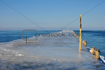 Ice Covered Pier
