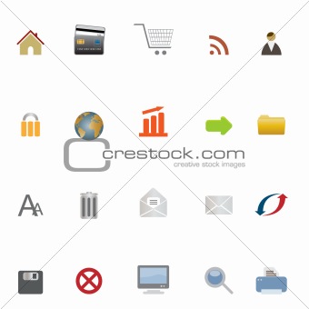 Internet, web and e-commerce icons