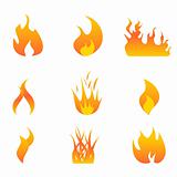 Flames icon set