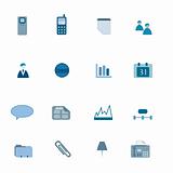 Business Icon Set in Blue