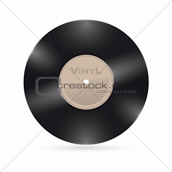 Vinyl record isolated on white 