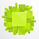 3d green abstract background