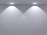 Illuminated gray wall