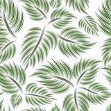 Seamless pattern with green leaf
