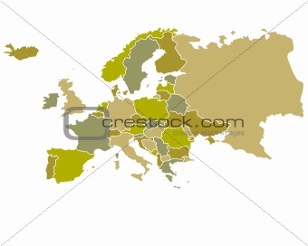 Europe Map with countries outlined