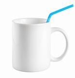 White cup with a drinking straw (Path)